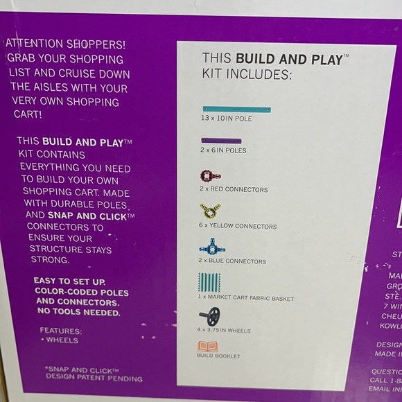 Antsy Pants Kids 30 Piece Build and Play Market Cart Kit Set - Picture 6 of 6